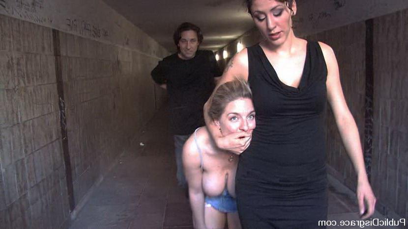 15P Kinky lass getting bondage act and having sex outside