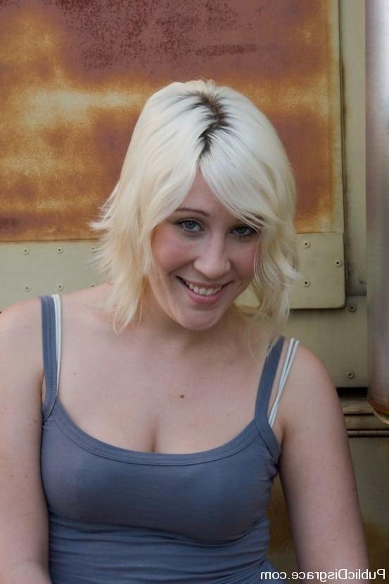 15P Blonde bondaged before public and having sex outside