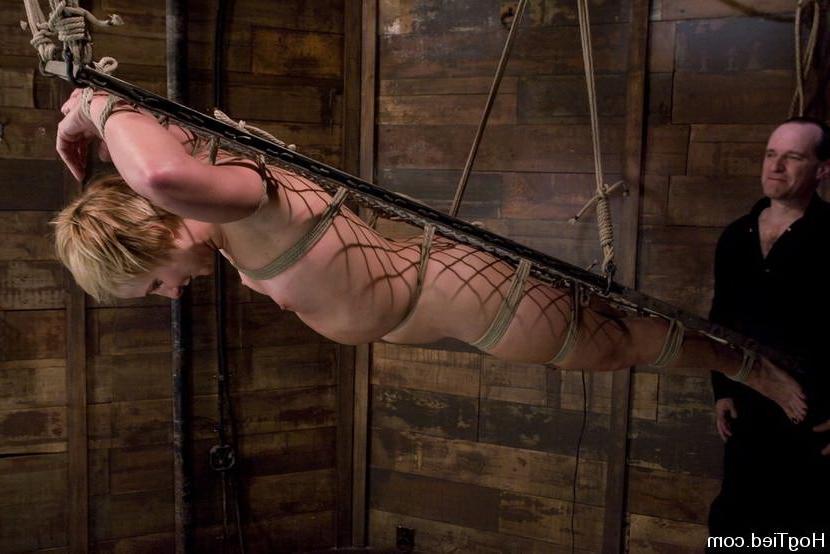 15P Excited blonde gets bondage with tormented pussy and tits