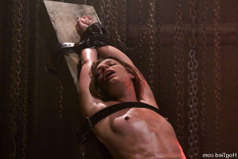 15P Lass gets rope bondage act and forced orgasm with fucking machin