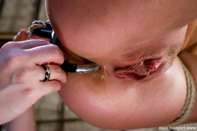 15P Blonde with tied tits satisfied with devices in bondage act