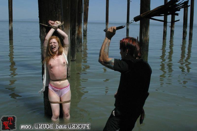 15P Excited Madison Young having rough sex in water bondage