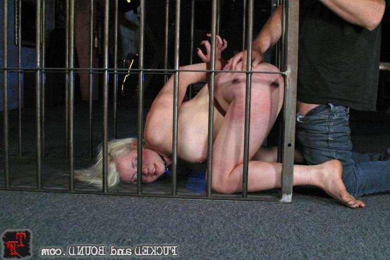 15P Helpless blonde tasted prick and fucked tight in bondage act