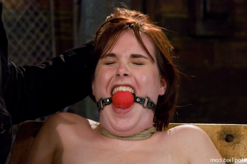 15P Helpless redhead forced orgasm with devices in bondage act
