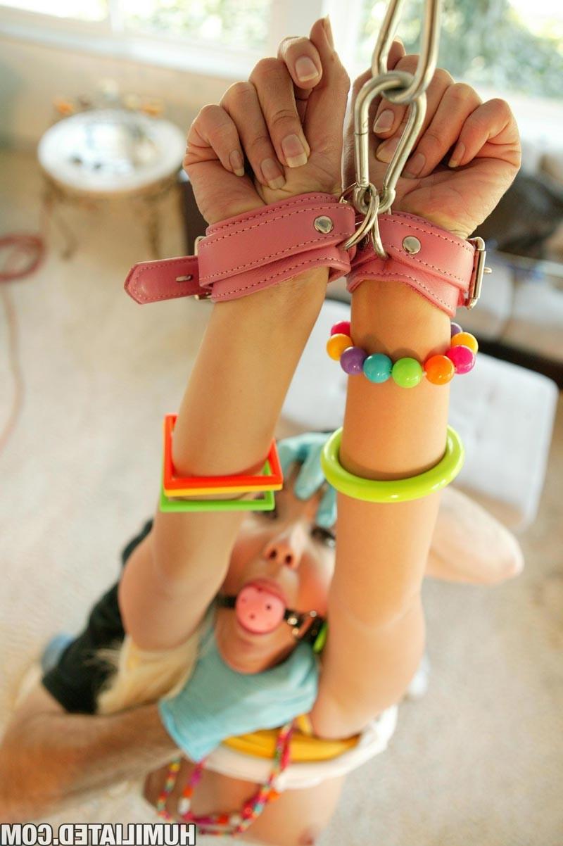 16P Cute blonde getting banged in bondage