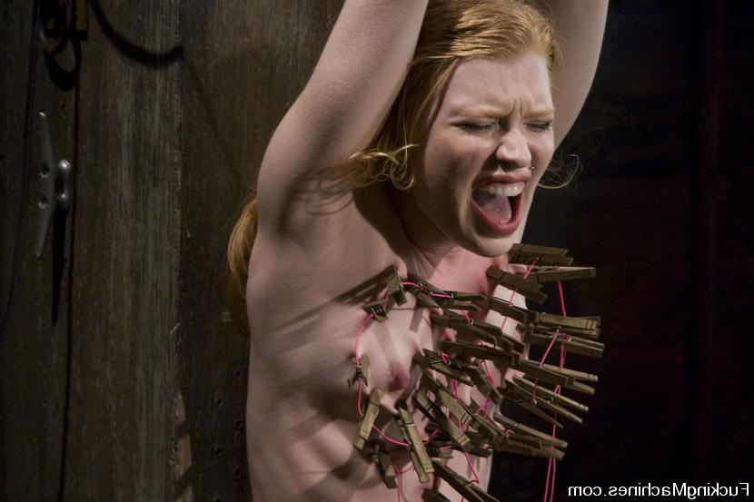 15P Madison Young cums from hard machine fucking and bondage