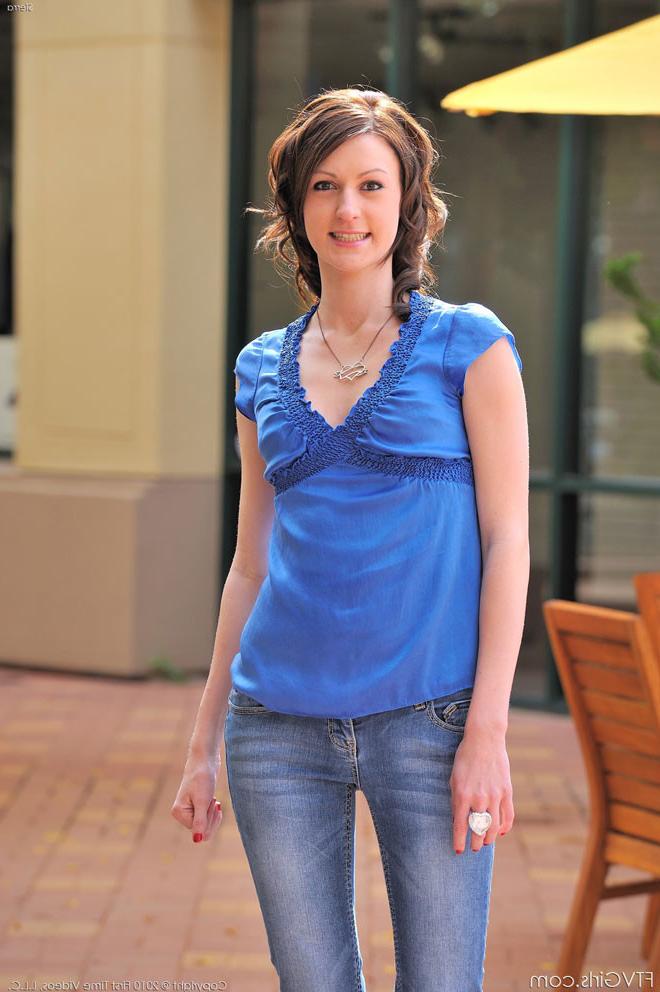 15P A hot skinny amateur teen babe flashing and toying