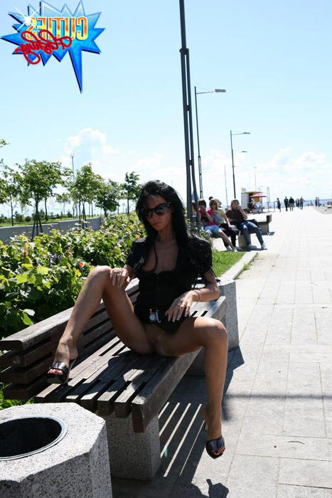13P Sexy brunette with perfect body tries pubic nudity