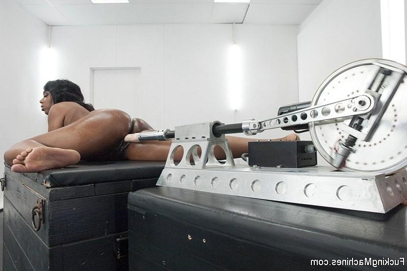 18P Lisa Tiffian sexy ebony fucking different machines in ass and pussy