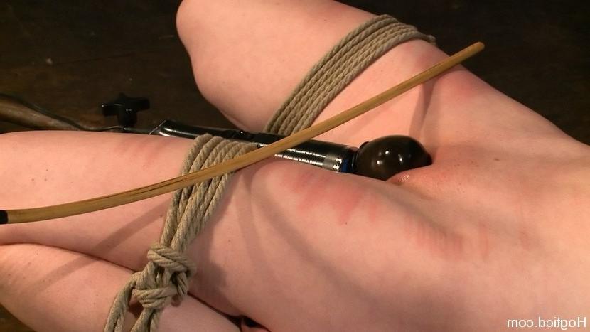 15P Helpless with drilled device in pussy getting bondage act