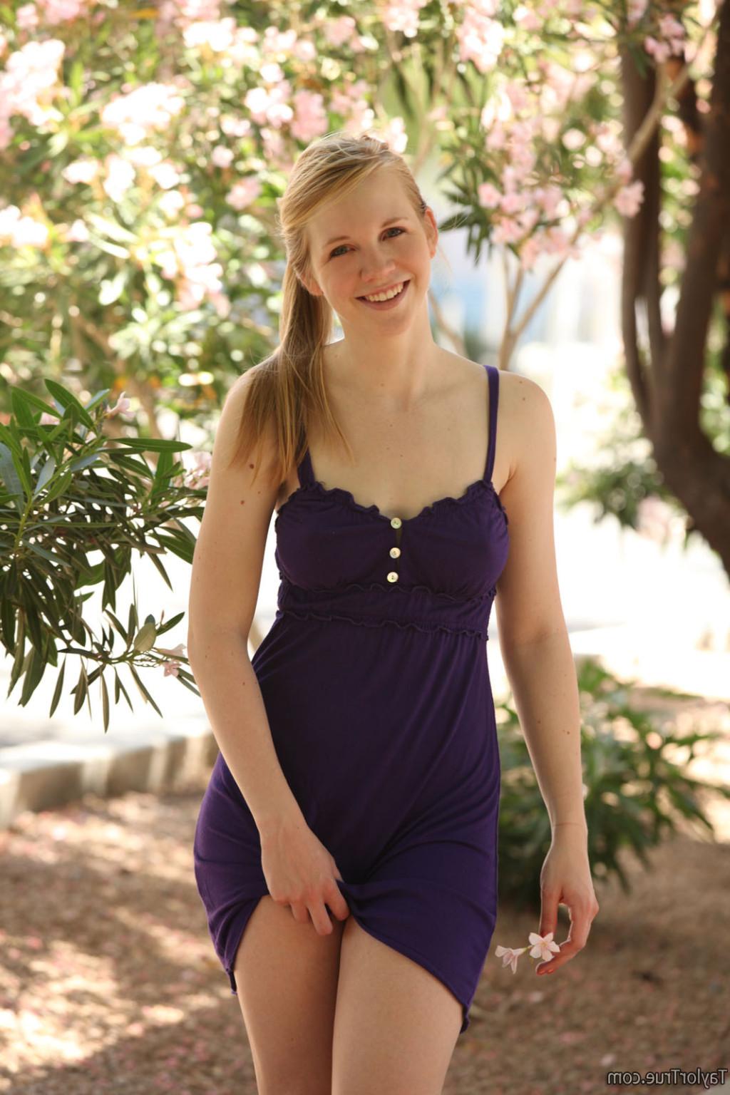 16P Blonde teen naked outside