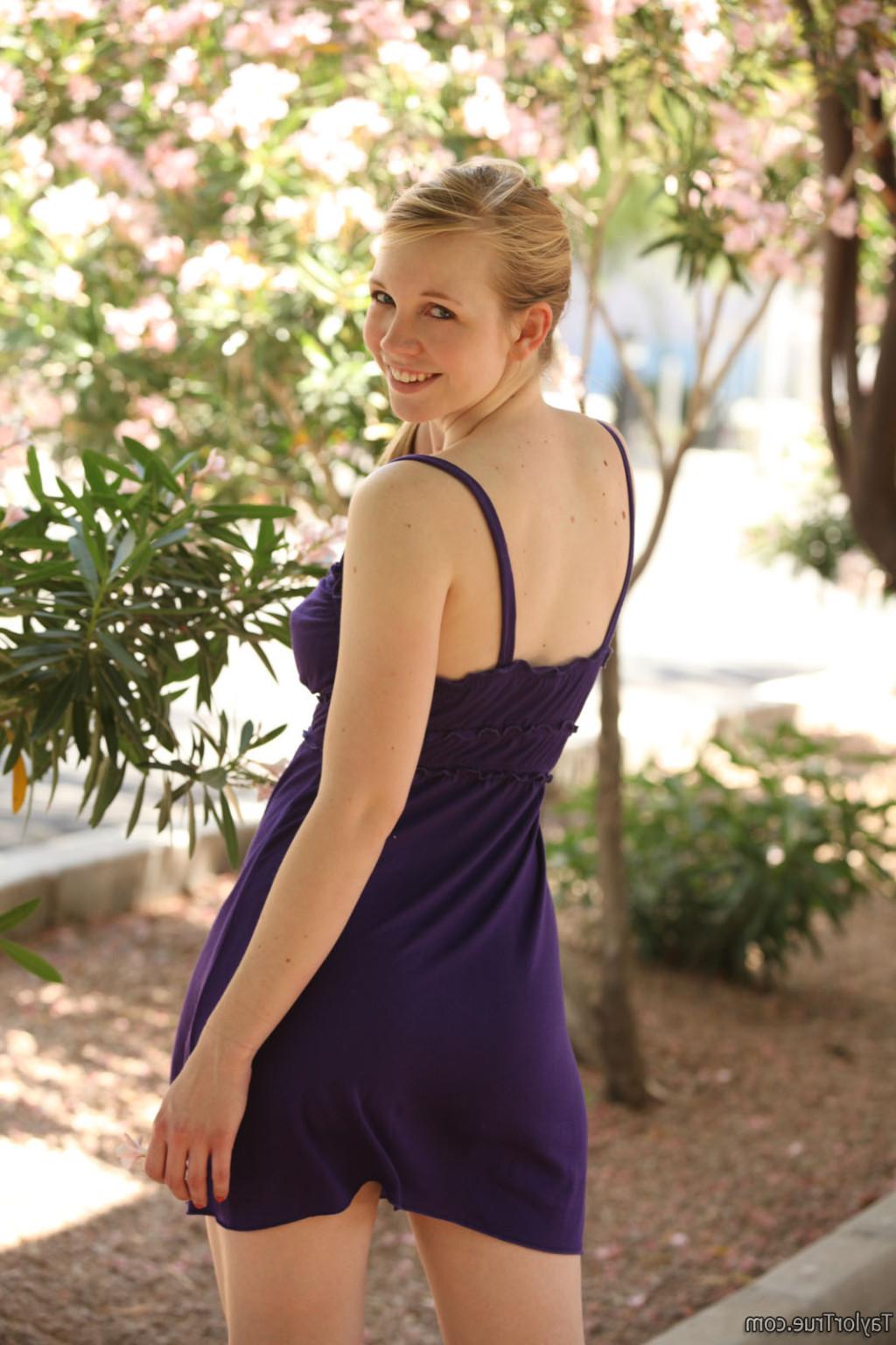 16P Blonde teen naked outside