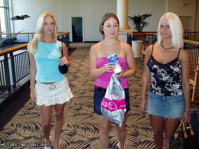 15P Blonde with huge tits shows babe how to use strapon