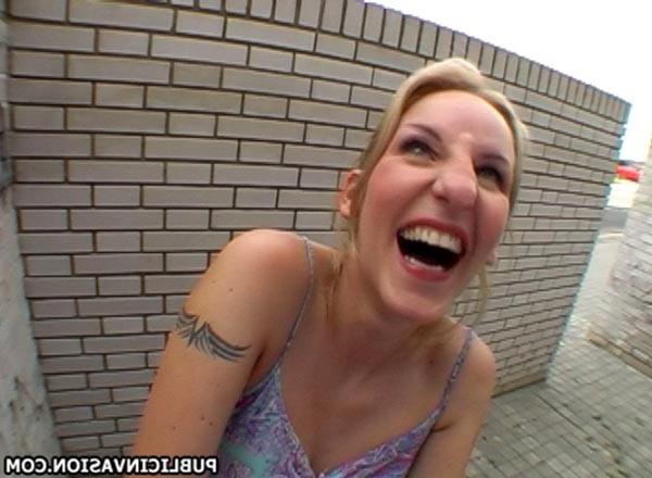 16P thin body czech amateur blondie fucking for cash in the street