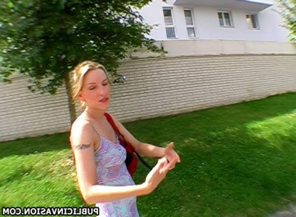 16P thin body czech amateur blondie fucking for cash in the street