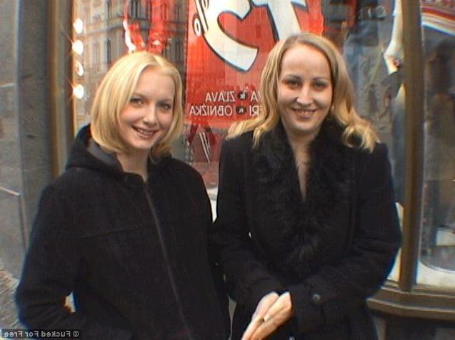 16P Two euro blondes share cock for cash