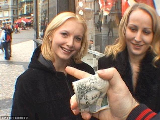 16P Two euro blondes share cock for cash