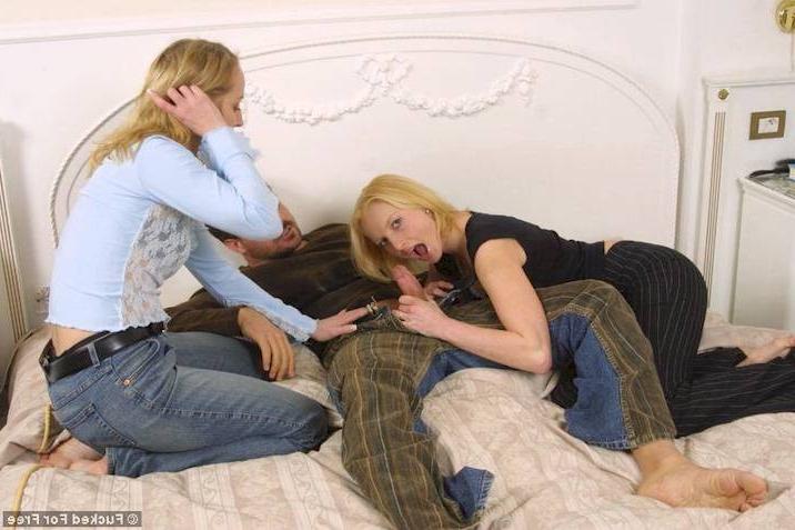 16P Two euro blondes share cock for cash