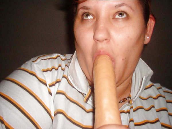 14P Starr L - Sucking and fucking a huge dildo