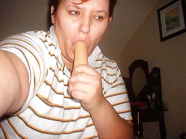 14P Starr L - Sucking and fucking a huge dildo