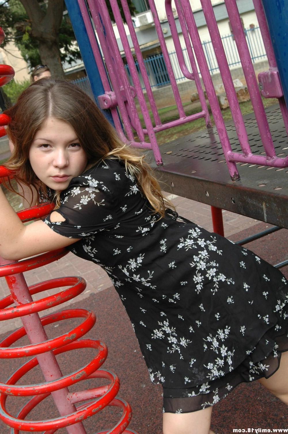 16P Amateur teen girl at playground