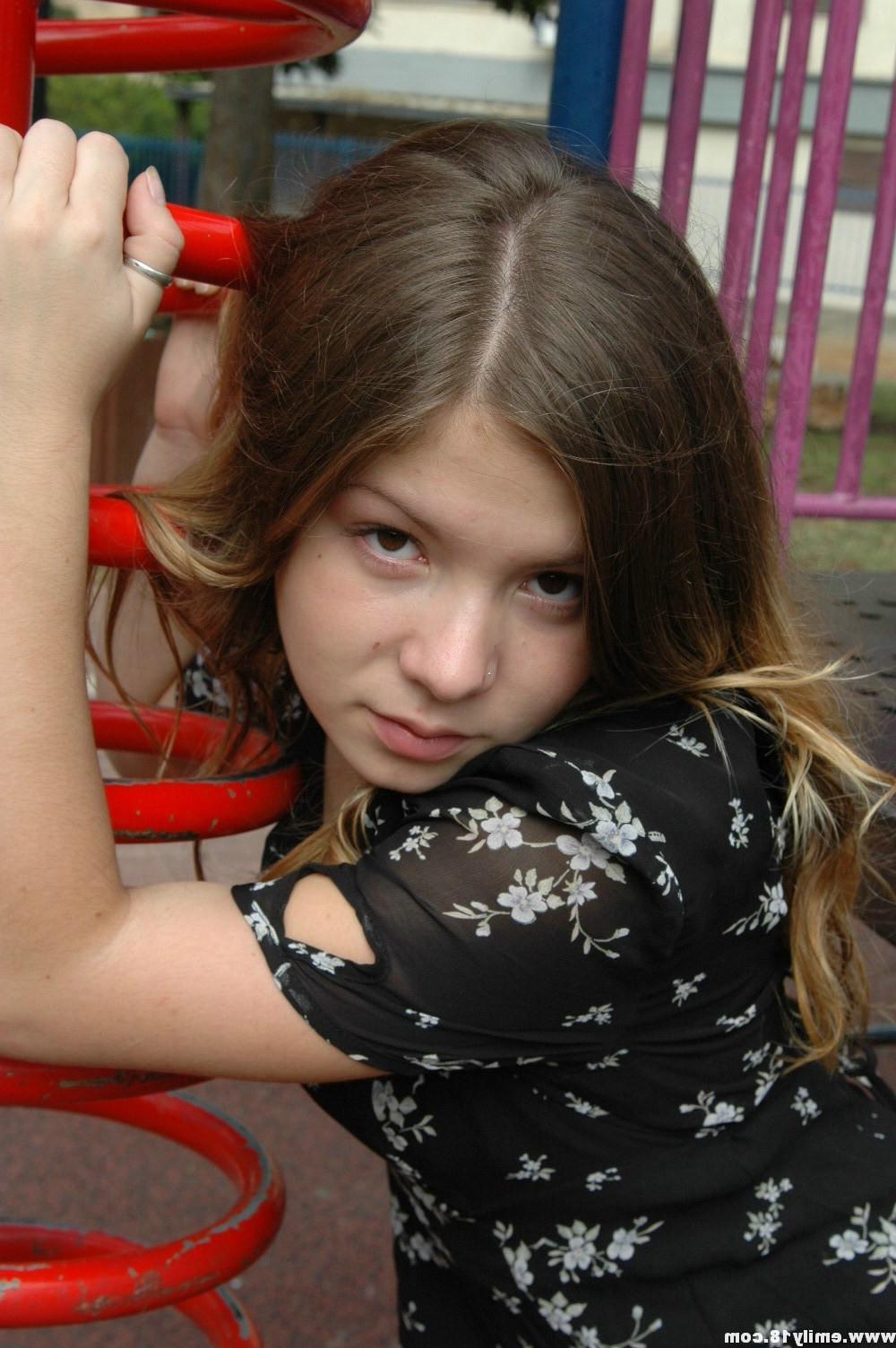 16P Amateur teen girl at playground