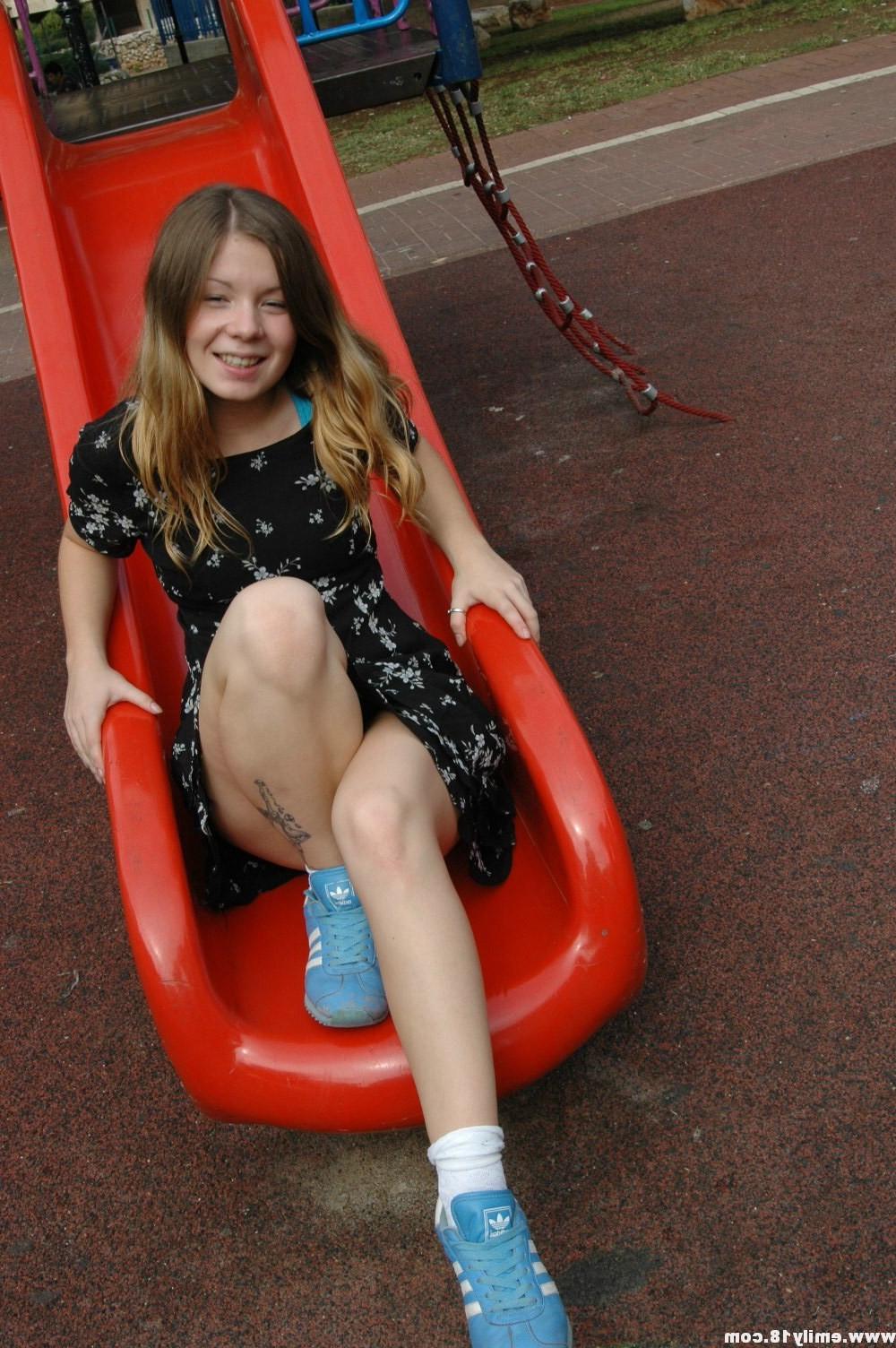 16P Amateur teen girl at playground