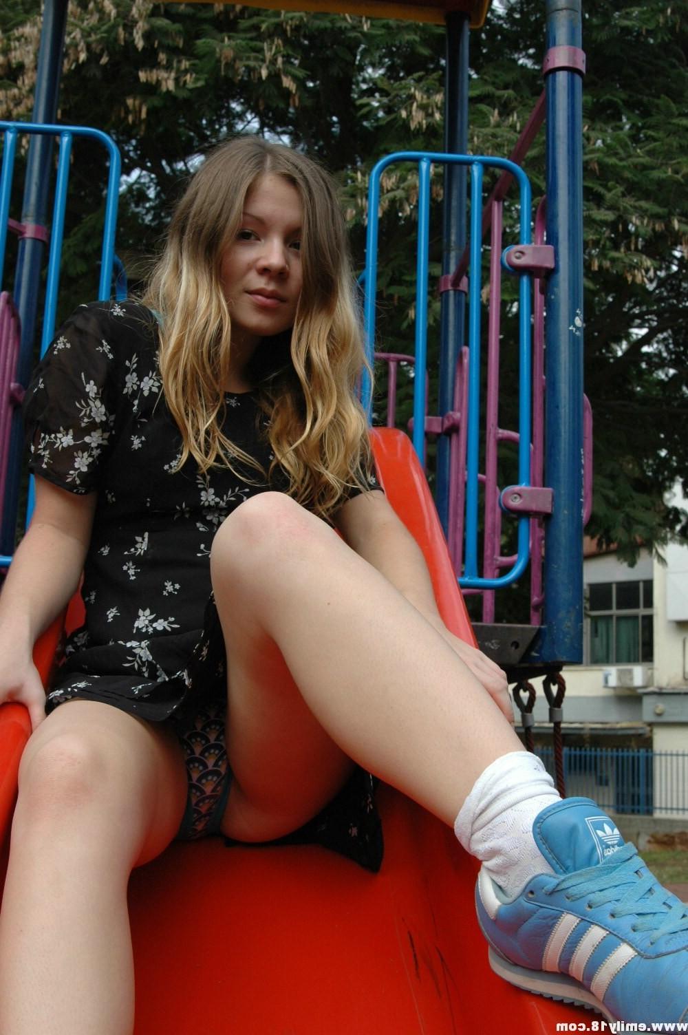 16P Amateur teen girl at playground