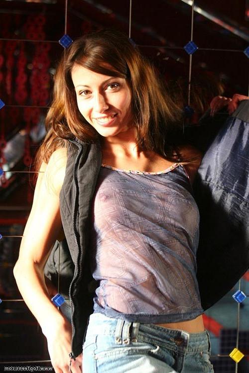 17P Young gorgeous brunette hottie exposing her perfect naked body