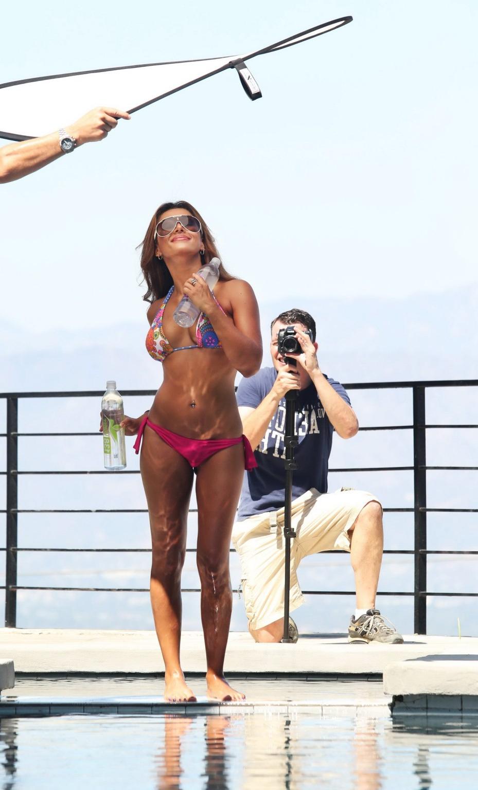 16P Fernanda Marin showing off her perfect bikini body poolside for 138 Water photos