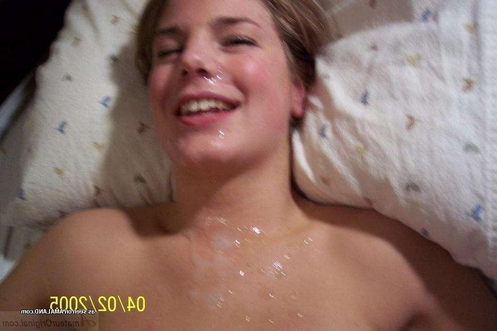 15P Assorted amateur teen girlfriends get spunked on in homemade pix