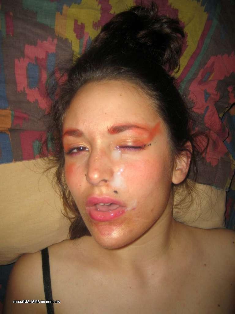 15P Cum splattered on amateur teen girlfriend face