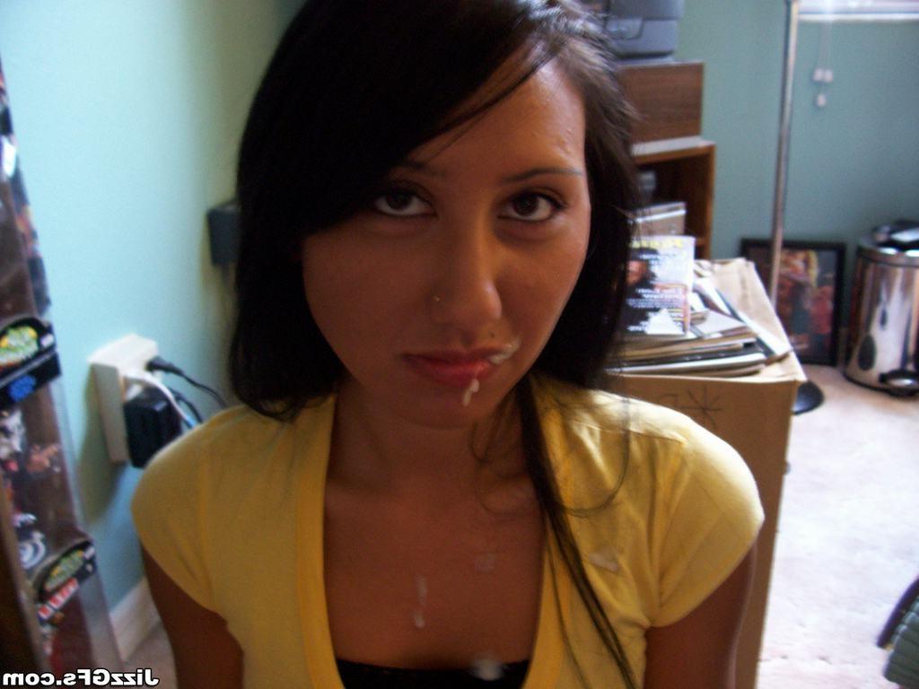 15P Homemade amateur teen GF blowjob n facial cumshot