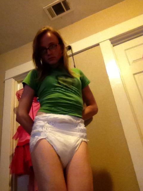 10P Amateur teen shemale Riley sucks her fingers while waiting for you to change her