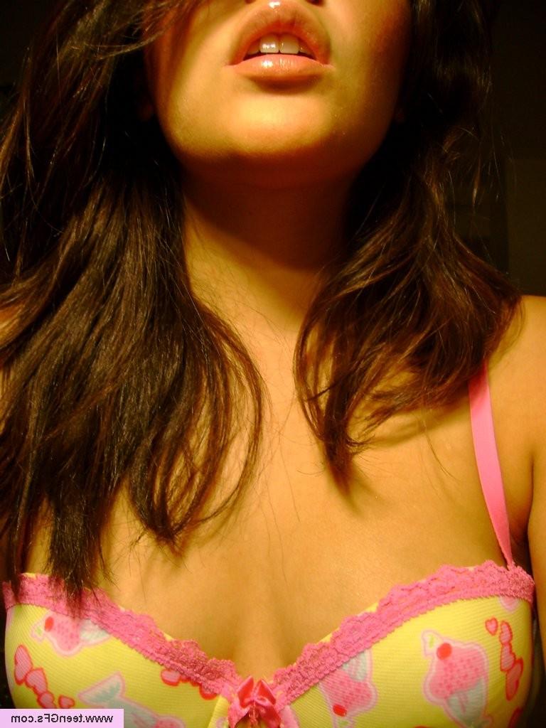 15P Cute amateur teen showing her tits