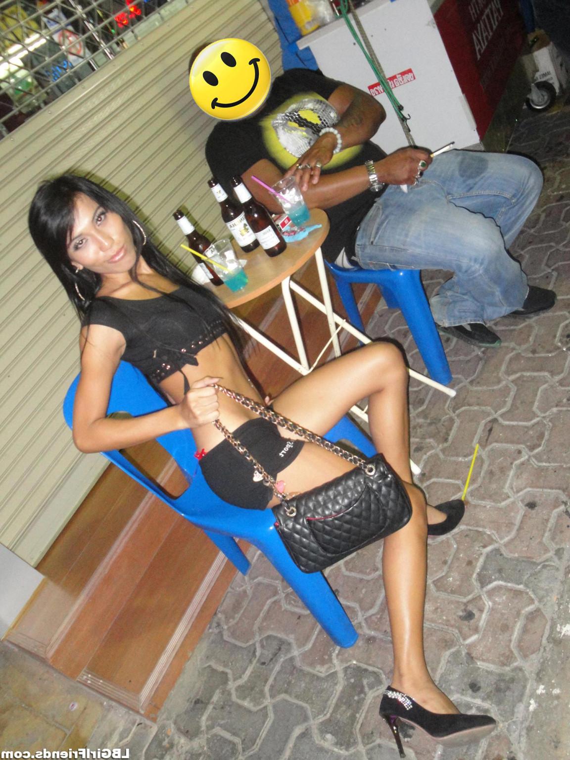 14P Hot Ladyboy Fon gets off picking up guys on the street