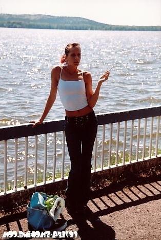 16P amateur teen babe smoking outside