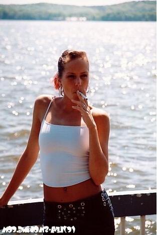 16P amateur teen babe smoking outside