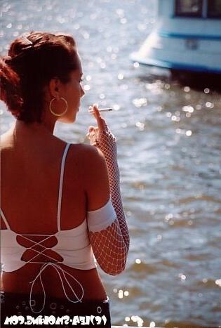16P amateur teen babe smoking outside