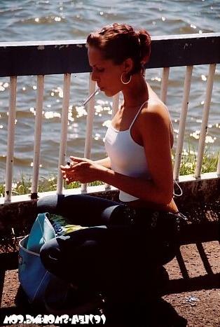 16P amateur teen babe smoking outside
