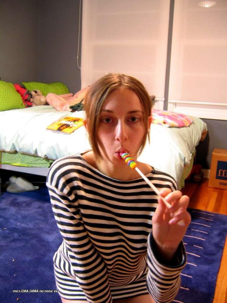 15P Petite amateur teen girlfriend posing in panties and handcuffs