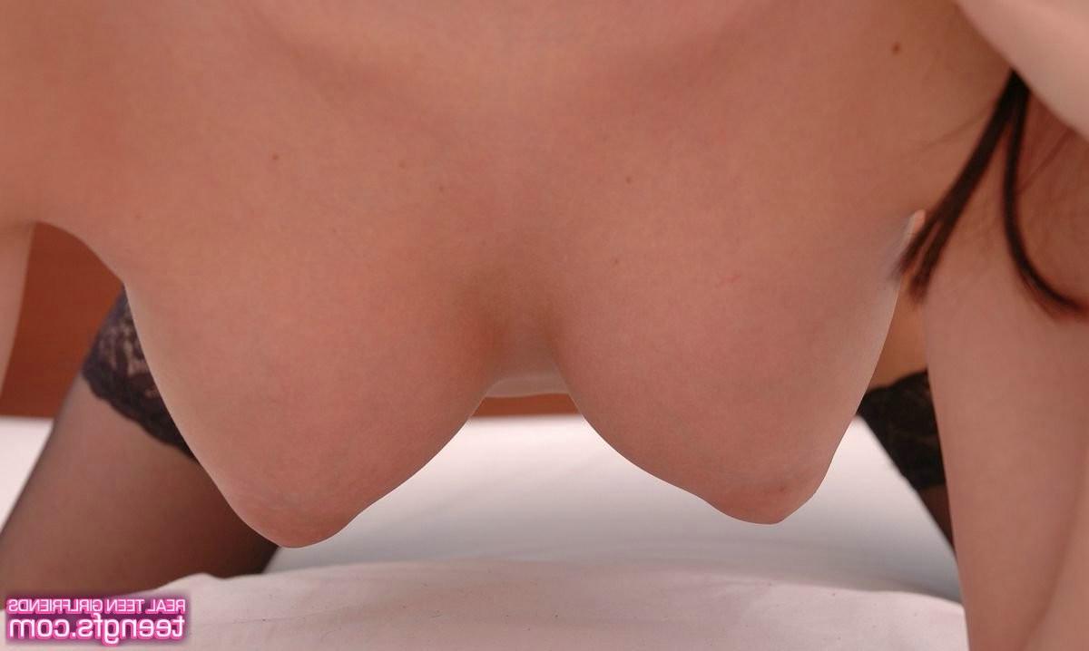 15P Busty amateur teen drops panties to spread in homemade snapshots
