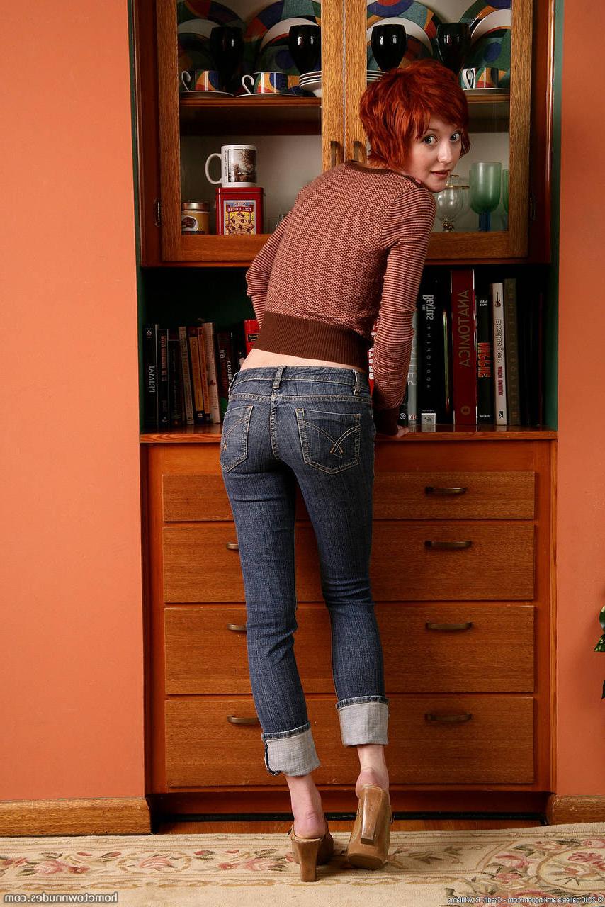 15P Tiny titty redhead amateur teen spreads pussy