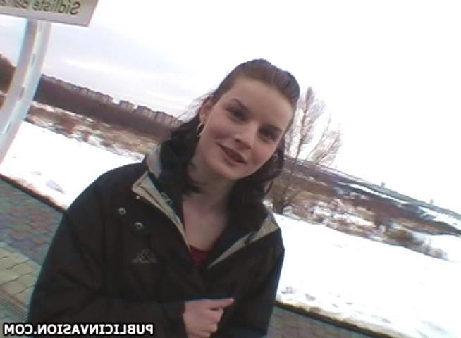 16P She is super young! -amateur teen get banged on public stairs