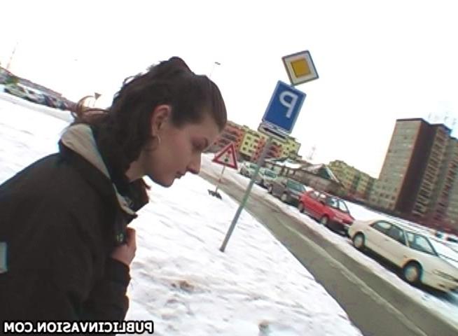 16P She is super young! -amateur teen get banged on public stairs