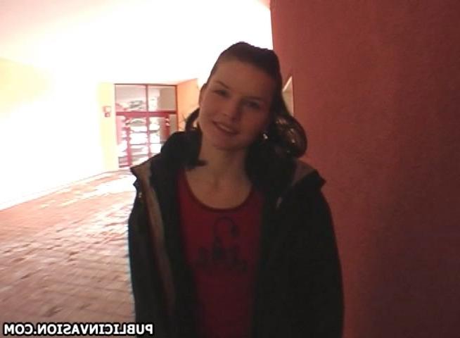 16P She is super young! -amateur teen get banged on public stairs