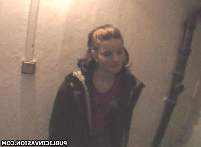 16P She is super young! -amateur teen get banged on public stairs