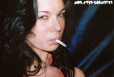 16P Amateur teen smoking on the bed