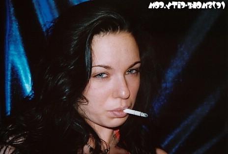 16P Amateur teen smoking on the bed