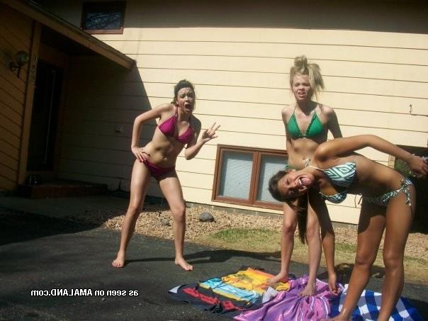 15P Spunky amateur teen girlfriends tease the camera in homemade pix